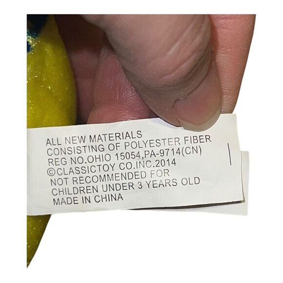 Classic Toy Plush Turtle 15" Green Blue NWT - Picture 7 of 7